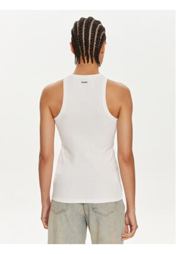 Hugo Top Styl The Plain 50515651 Biały Slim Fit. Kolor: biały. Materiał: bawełna