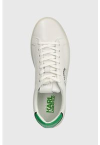 Karl Lagerfeld sneakersy skórzane KOURT III kolor biały KL51538. Nosek buta: okrągły. Kolor: biały. Materiał: skóra #3