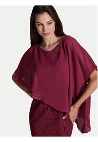 Swing Sukienka koktajlowa 77760410 Bordowy Regular Fit. Kolor: czerwony. Materiał: syntetyk. Styl: wizytowy #2