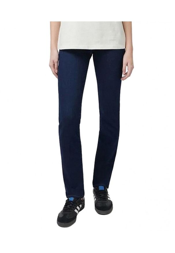 Wrangler - DAMSKIE SPODNIE WRANGLER SLIM DARK WASH 112352574