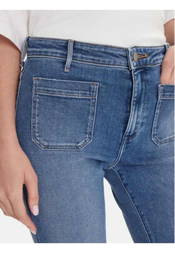 Wrangler Jeansy 112332419 Niebieski Flare Fit. Kolor: niebieski
