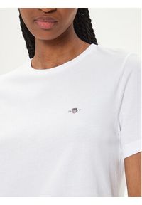 GANT - Gant T-Shirt Shield 4200200 Biały Regular Fit. Kolor: biały. Materiał: bawełna