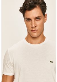 Lacoste - T-shirt TH6709 TH6709-001.. Okazja: na co dzień. Kolor: biały. Materiał: dzianina. Styl: casual #1