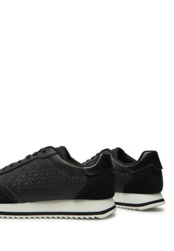 Calvin Klein Sneakersy Runner Lace Up - Mono Mix HW0HW02294 Czarny. Kolor: czarny. Materiał: skóra