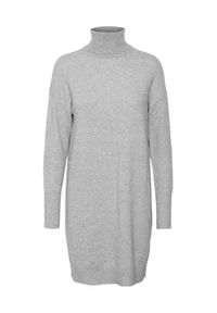 Vero Moda Sukienka dzianinowa 10199744 Szary Regular Fit. Kolor: szary. Materiał: syntetyk, dzianina #4