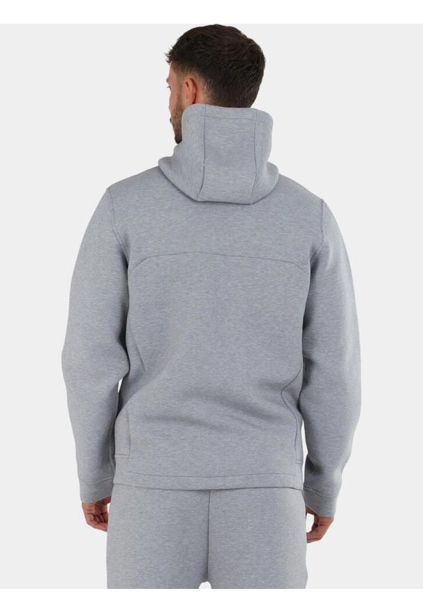 FUNDANGO - Bluza Męska Fundango Hamal Tech Z Kapturem. Typ kołnierza: kaptur. Kolor: szary. Materiał: prążkowany