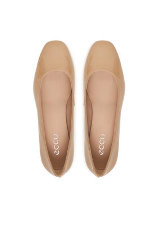 ecco - ECCO Czółenka Liva 25060301084 Beżowy. Kolor: beżowy. Materiał: skóra