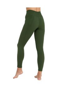 Legginsy damskie z wysokim stanem Brubeck CASUAL. Stan: podwyższony. Kolor: zielony. Materiał: poliamid, poliester, elastan. Sport: turystyka piesza