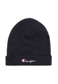 Czapka Champion Wool Blend Stretch Script Logo Beanie Hat 804708-BS501 - granatowa. Kolor: niebieski. Materiał: akryl, dzianina, wełna, elastan. Wzór: haft, aplikacja