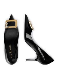 Eva Minge Szpilki AUBRETIA-V1560-98-1 Czarny. Kolor: czarny. Materiał: lakier, skóra. Obcas: na szpilce #4
