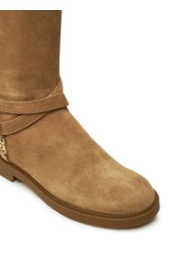 MICHAEL Michael Kors Kozaki Abigail Boot 40F4ABMB5S Beżowy. Kolor: beżowy. Materiał: skóra, zamsz