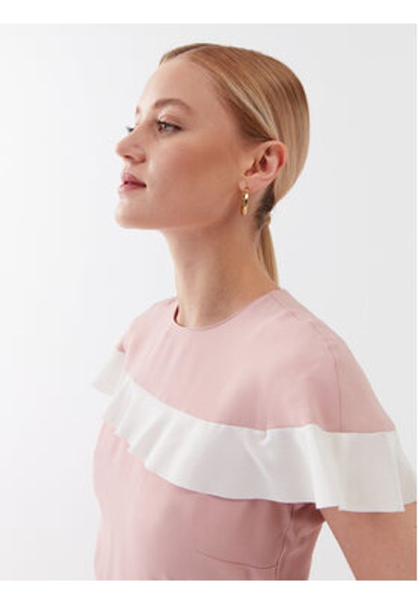Red Valentino Sukienka codzienna 2R3VAGS50W7 Różowy Regular Fit. Okazja: na co dzień. Kolor: różowy. Materiał: wiskoza. Typ sukienki: proste. Styl: casual