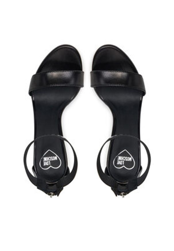 Love Moschino - LOVE MOSCHINO Sandały JA16109G0MIE000A Czarny. Kolor: czarny. Materiał: skóra