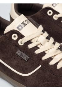Big-Star - Sneakersy męskie z jasnymi akcentami brązowe TT174092 803. Nosek buta: okrągły. Zapięcie: sznurówki. Kolor: brązowy. Materiał: guma, materiał #4