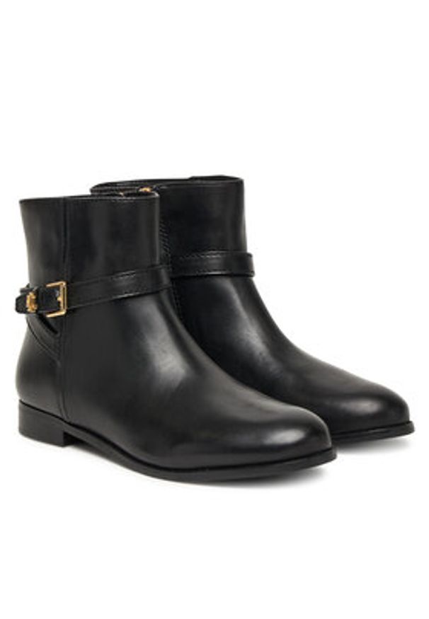 Lauren Ralph Lauren - LAUREN RALPH LAUREN Botki Brooke 802967768001 Czarny. Kolor: czarny. Materiał: skóra