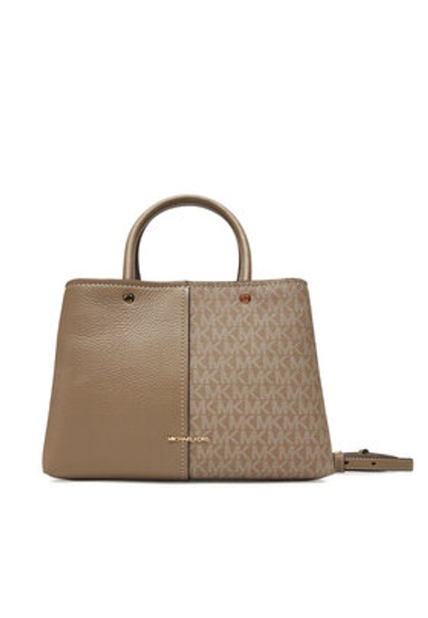 MICHAEL Michael Kors Torebka Flora 30T5GFFS2B Beżowy. Kolor: beżowy. Materiał: skórzane