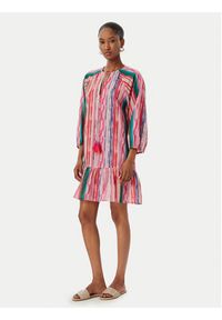 LOLA CASADEMUNT Sukienka letnia LS2616154 Różowy jasny Regular Fit. Kolor: różowy. Materiał: bawełna. Sezon: lato #6