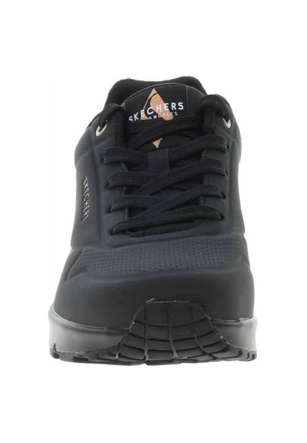 skechers - Buty do chodzenia damskie Skechers Uno Golden Air. Zapięcie: sznurówki. Kolor: czarny. Materiał: guma, materiał, syntetyk. Szerokość cholewki: normalna. Sport: turystyka piesza