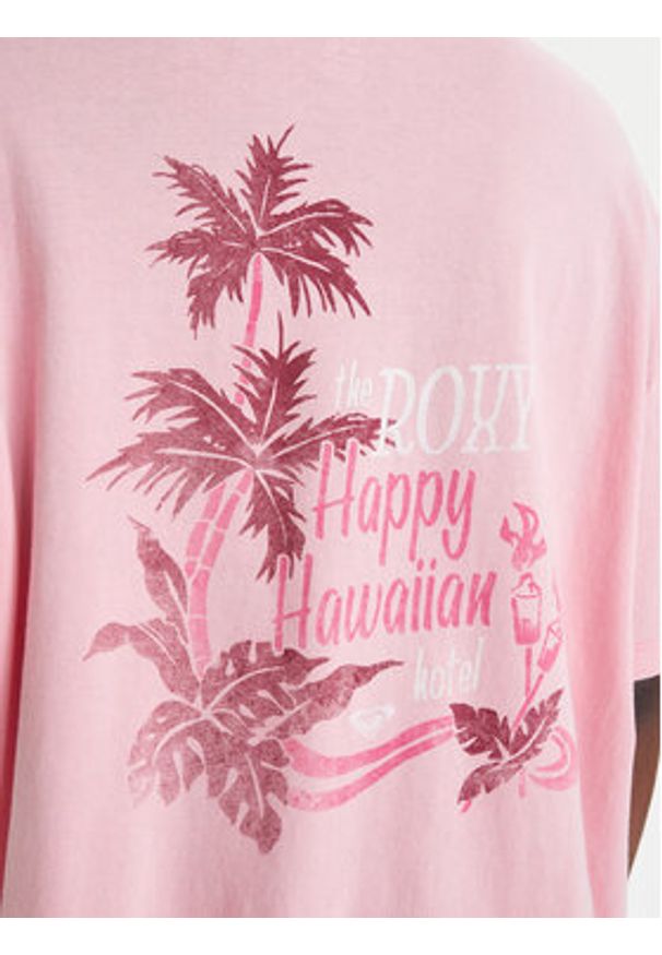 Roxy T-Shirt Talloversize Washed ERJZT06081 Różowy Oversize. Kolor: różowy. Materiał: bawełna
