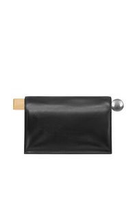 JACQUEMUS Torebka La Pochette Rond Carre 24E233BA356-3171 Czarny. Kolor: czarny. Materiał: skórzane #5