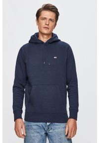 Tommy Jeans - Bluza. Okazja: na co dzień. Typ kołnierza: kaptur. Kolor: niebieski. Materiał: bawełna, poliester, dzianina. Wzór: gładki. Styl: casual #1