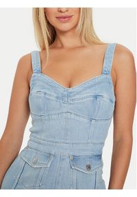 Guess Sukienka jeansowa Lidia W4YK02 D5DX2 Niebieski Slim Fit. Kolor: niebieski. Materiał: bawełna #3
