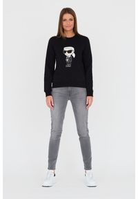 Karl Lagerfeld - KARL LAGERFELD Czarna bluza Ikonik 2.0. Kolor: czarny