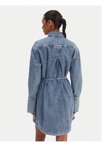 BOSS Sukienka jeansowa 50557046 Niebieski Regular Fit. Kolor: niebieski. Materiał: bawełna #5
