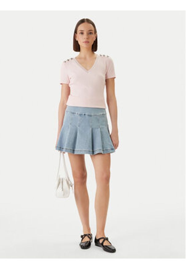 Morgan Spódnica jeansowa 261-JTALA Niebieski Regular Fit. Kolor: niebieski. Materiał: bawełna