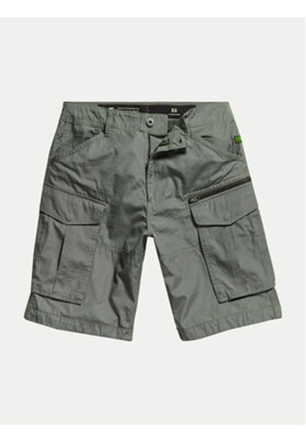 G-Star RAW - G-Star Raw Szorty materiałowe Rovic D08566-D384-1260 Szary Relaxed Fit. Kolor: szary. Materiał: bawełna