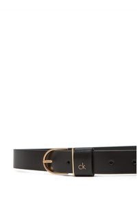 Calvin Klein Pasek Damski Ck Metal Loop Round Buckle 25Mm LV04F7039G Czarny. Kolor: czarny. Materiał: skóra #3