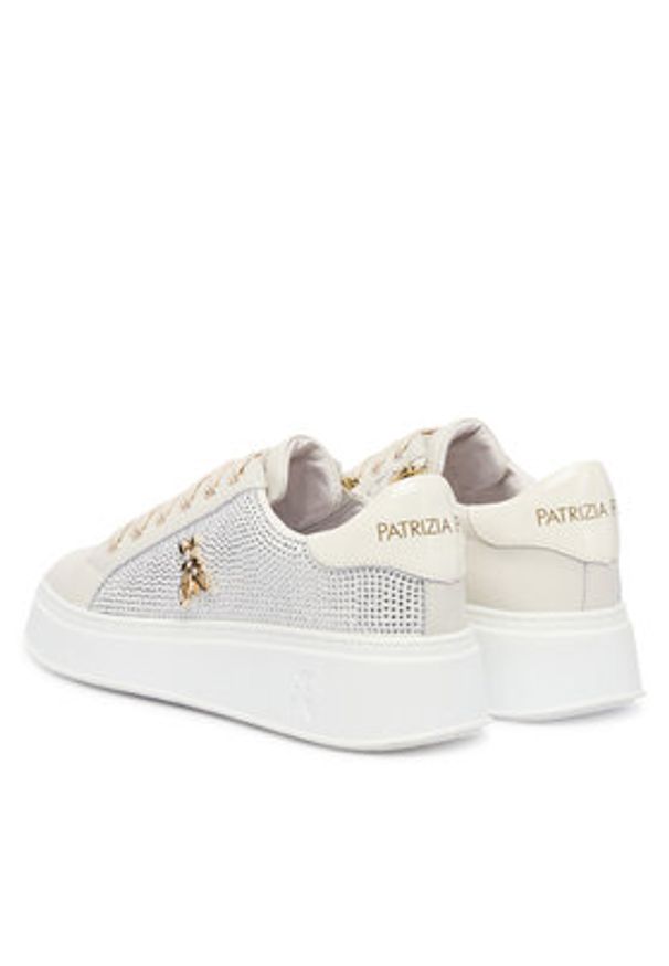 Patrizia Pepe Sneakersy PPJ904.02 Écru. Materiał: skóra