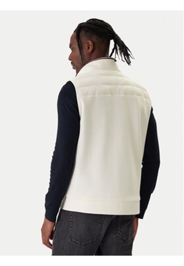 TOMMY HILFIGER - Tommy Hilfiger Kamizelka Mix Media Ess MW0MW41441 Écru Regular Fit. Kolor: kremowy. Materiał: bawełna