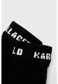 Karl Lagerfeld Rękawiczki z domieszką kaszmiru damskie kolor czarny. Kolor: czarny. Materiał: kaszmir