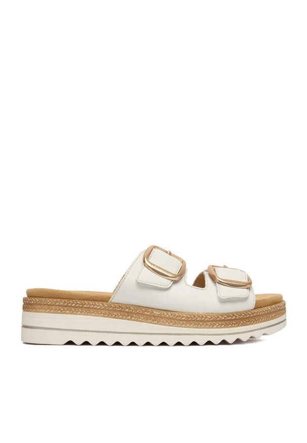 Remonte Klapki CEO-D0Q66-80 Écru. Materiał: skóra, syntetyk