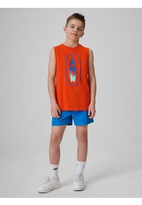 4f - 4F Spodenki plażowe boardshorty chłopięce - niebieskie 122/128 (6-8 lat). Kolor: niebieski. Materiał: włókno #1