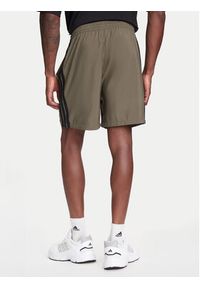 Adidas - adidas Szorty sportowe Essential 3-Stripes Chelsea JE6434 Khaki Regular Fit. Kolor: brązowy. Materiał: syntetyk. Styl: sportowy #5