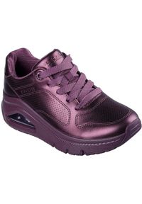 skechers - Adidasy Skechers Uno Icon - Lustrous Air, Kobiety. Kolor: fioletowy. Materiał: syntetyk, materiał. Sport: fitness