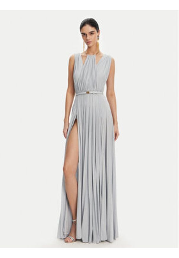Elisabetta Franchi Sukienka wieczorowa AB-R21-52E2 Błękitny Regular Fit. Kolor: niebieski. Materiał: wiskoza. Styl: wizytowy