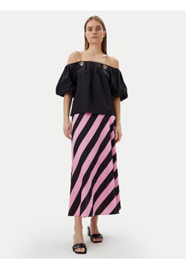Lola Casademunt by Maite Top MS2515040 Czarny Relaxed Fit. Kolor: czarny. Materiał: bawełna