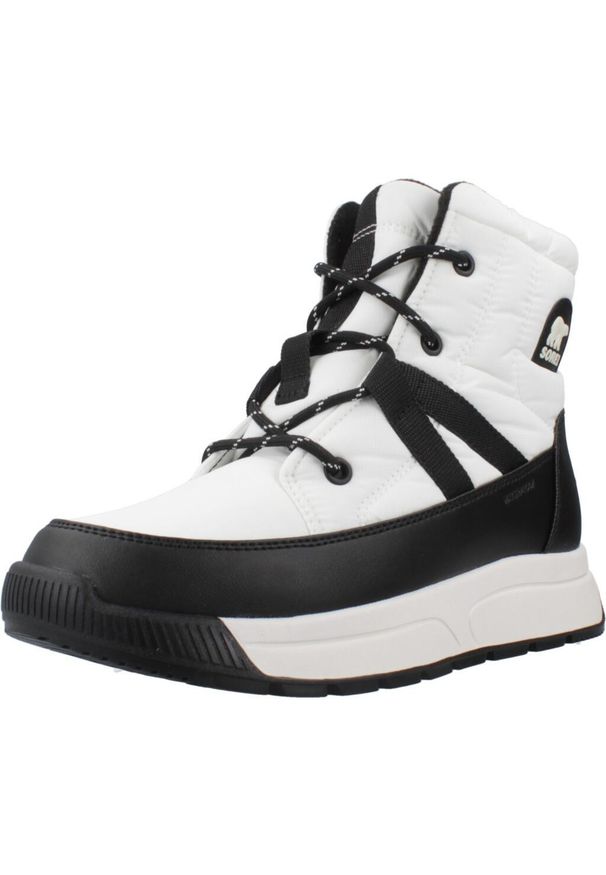 sorel - SOREL WHITNEY III MID WP Biały. Kolor: biały. Materiał: syntetyk, tkanina. Styl: sportowy