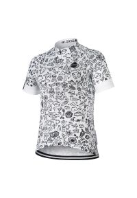 MADANI - Koszulka rowerowa męska madani. Kolor: biały, wielokolorowy, czarny #1