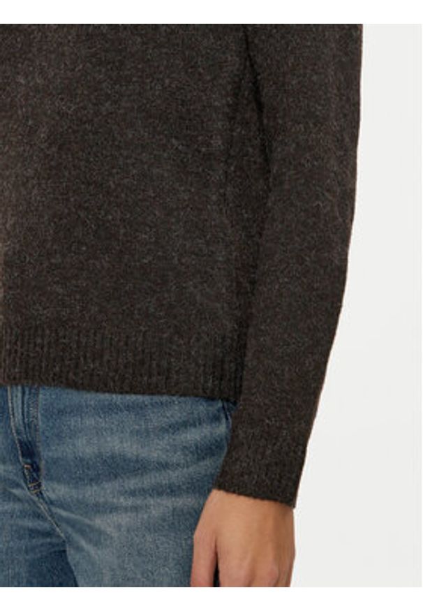 Vero Moda Sweter Doffy 10201022 Brązowy Regular Fit. Kolor: brązowy. Materiał: syntetyk