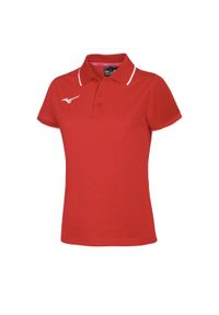 Damska koszulka polo Mizuno Training. Typ kołnierza: polo. Kolor: czerwony, wielokolorowy, biały #1