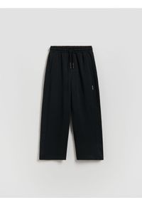 Reserved - Bawełniane spodnie - czarny. Kolor: czarny. Materiał: bawełna