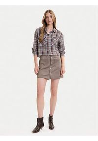 only - ONLY Spódnica z imitacji skóry Amazing 15351289 Beżowy Slim Fit. Kolor: beżowy. Materiał: syntetyk #3