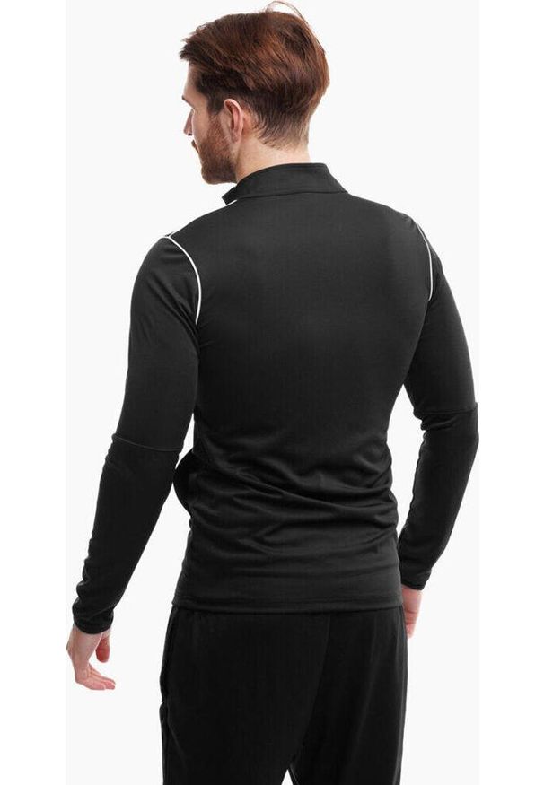 Bluza sportowa męska Nike Dry Park 20 TRK JKT K. Typ kołnierza: bez kaptura, kołnierzyk stójkowy. Kolor: czarny. Długość rękawa: długi rękaw. Technologia: Dri-Fit (Nike). Styl: sportowy. Sport: piłka nożna