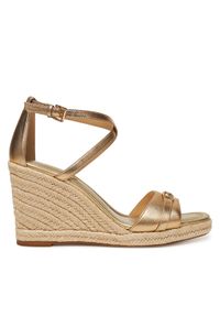 MICHAEL Michael Kors Espadryle Mandy Wedge 40R5MAMS2M Złoty. Kolor: złoty. Materiał: skóra #1