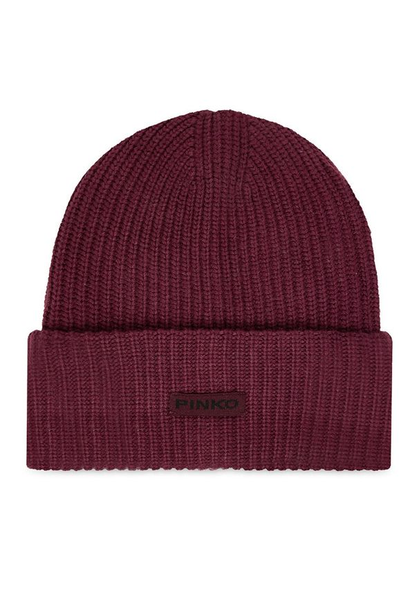 Pinko - Czapka PINKO. Kolor: czerwony