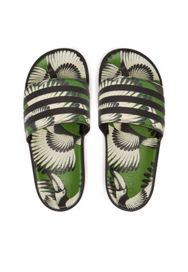 Adidas - adidas Klapki adilette Platform JI4754 Zielony. Kolor: zielony. Materiał: syntetyk. Obcas: na platformie